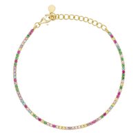 Bracelet Dilvdò TENNIS in Argent Zircone BRTCOMCOLOR